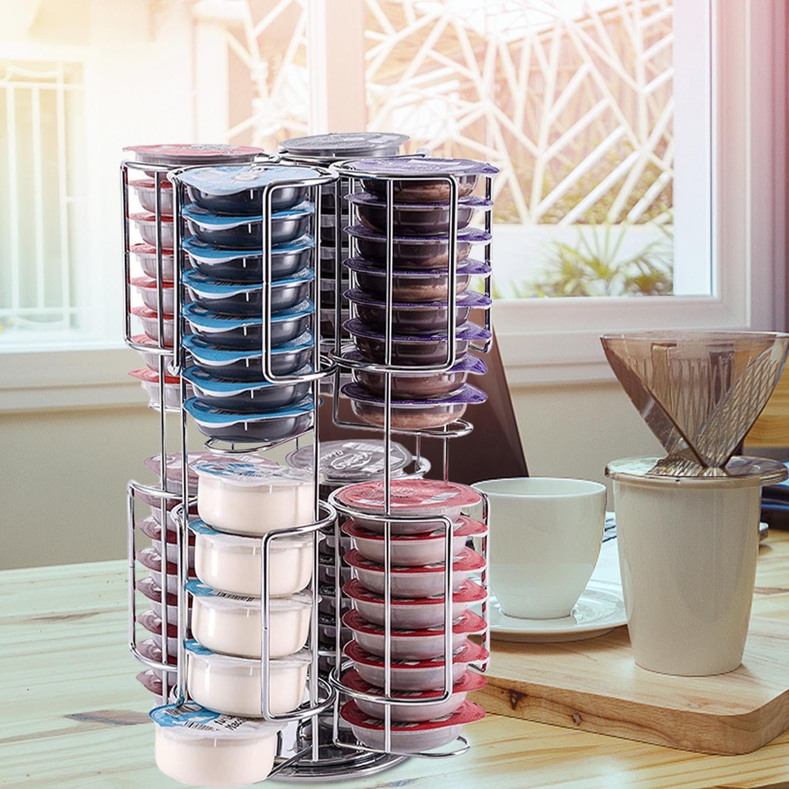 Soporte organizador de cápsulas de café para 64 cápsulas, dispensador de