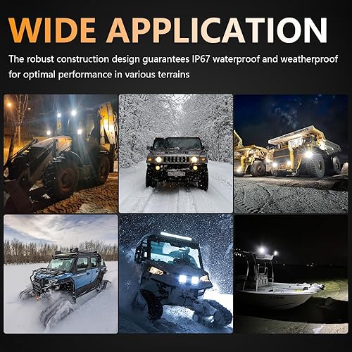 Miniatura 8 de Cápsulas de luz LED redondas para todo terreno, luces de punto de 4 pulgadas para camiones, luces de trabajo LED impermeables de 42 W, luces de