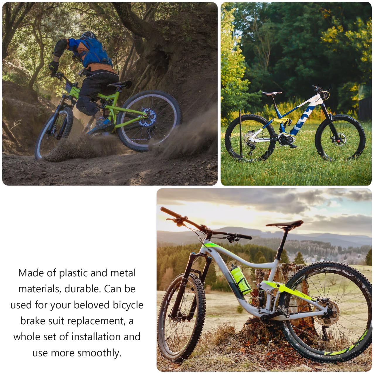 GALPADA Kit de Frenos de Disco para Bicicleta de Montaña Pastillas Metálicas Huecas de Alta Resistencia con Diseño Compatible Disipación Térmica y Acabado Electrochapado para Ciclismo