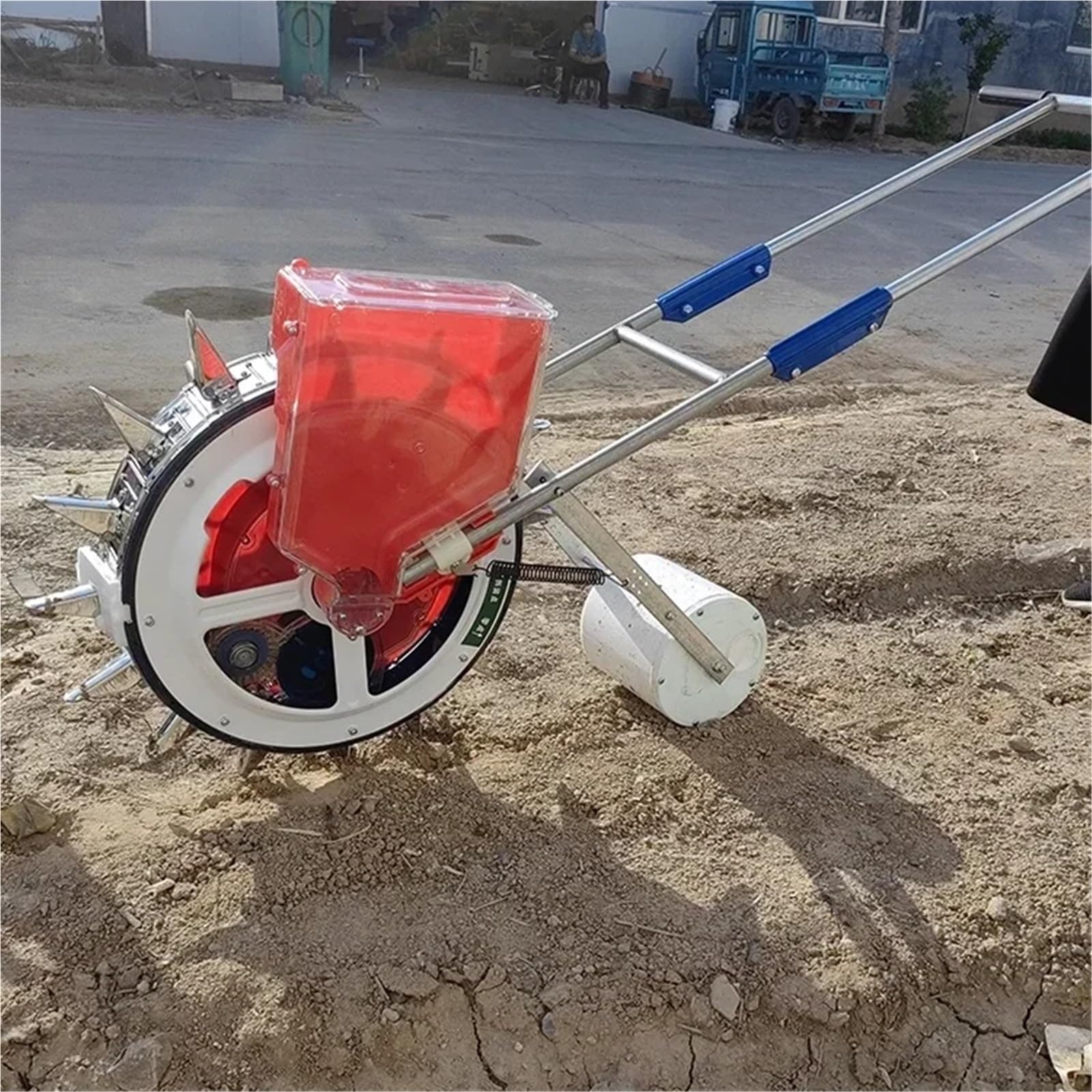 Strumenti per Semina Piantatrice di fagioli e mais a spinta manuale Strumenti Agricoli
