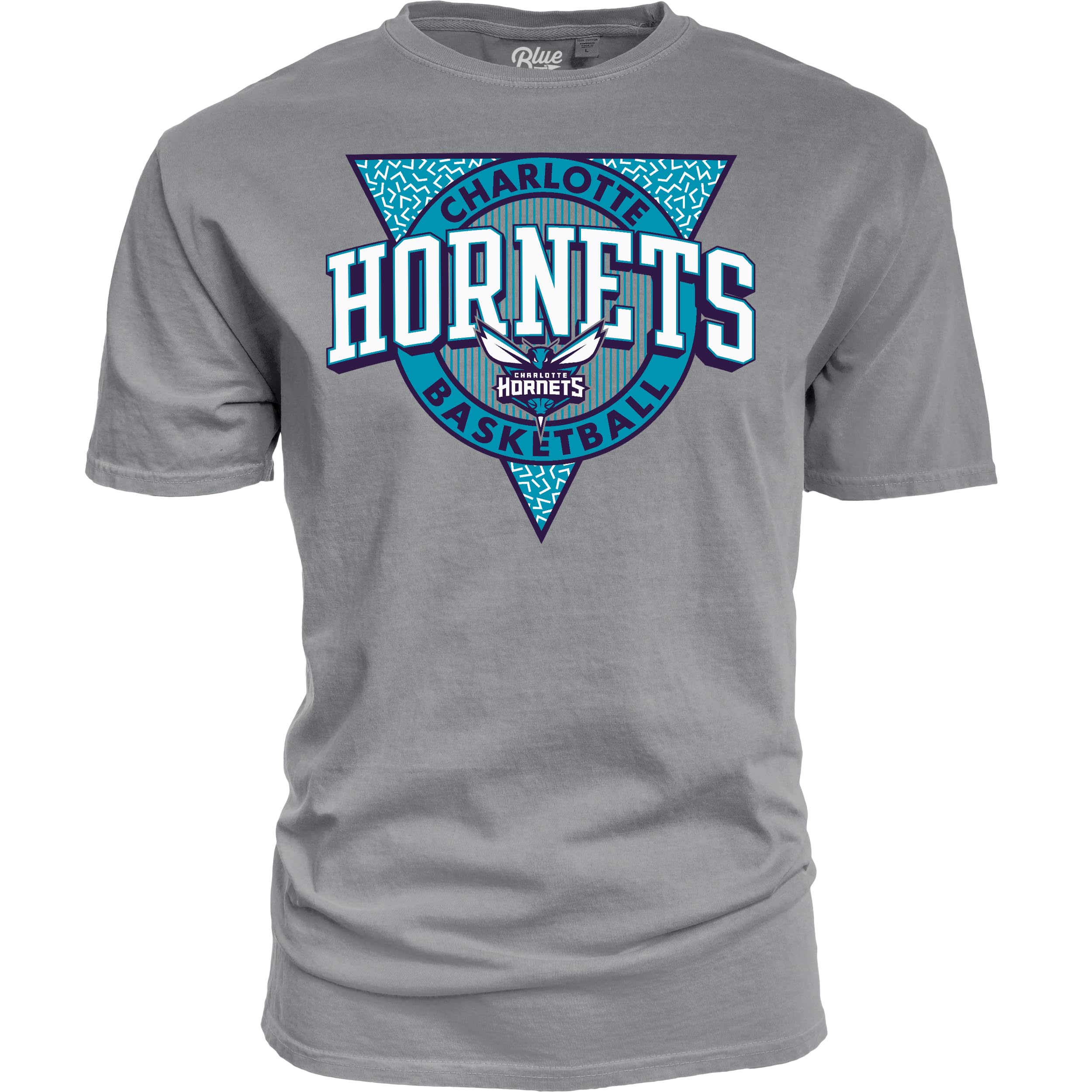 Blue 84 NBA Officially Licensed T-Shirt Ringspun Triblock Gray