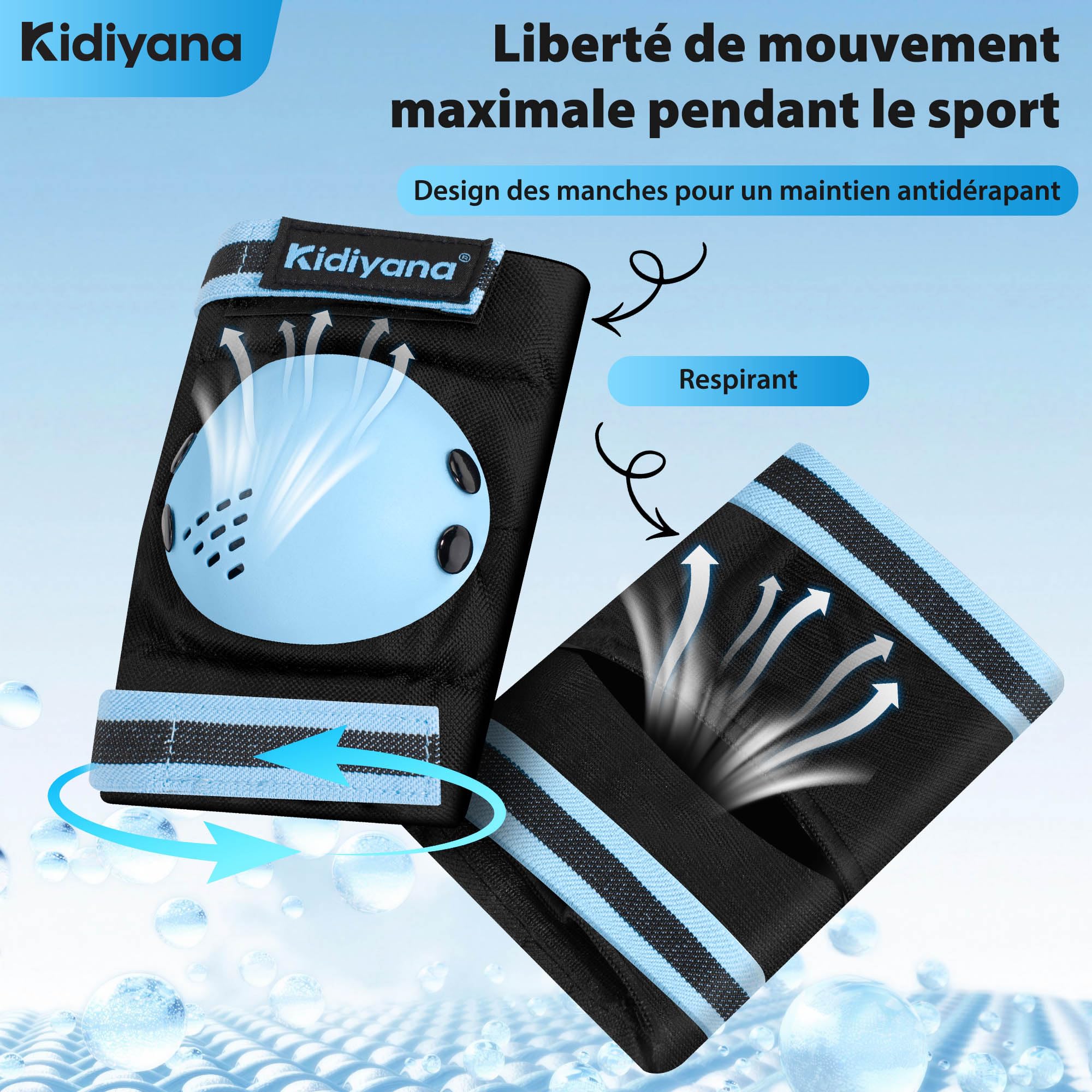 Kit de protection pour enfants - Ensemble de protections pour enfants, genouillères, coudières et protège-poignets - Équipement de protection pour scooter, roller, skateboard et vélo