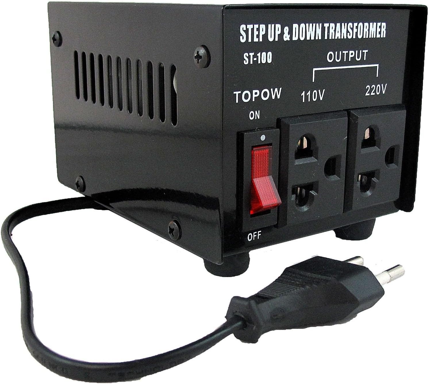 Topow 100 Watt Voltage Transformer - 100 Watt Step Up and Down Converter