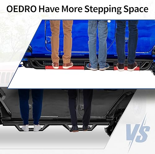 Miniatura 6 de OEDRO Estribos de 6 pulgadas compatibles con Chevy SilveradoGMC Sierra 1500 Crew Cab 2007-2018 y 25003500HD 2007-2019, escalones laterales