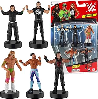 WWE Superstar Stampers, Set of 5 - Self-Inking WWE Superstars for Crafts, Party Decor, Cake Toppers Gifts – Romain Reigns,...