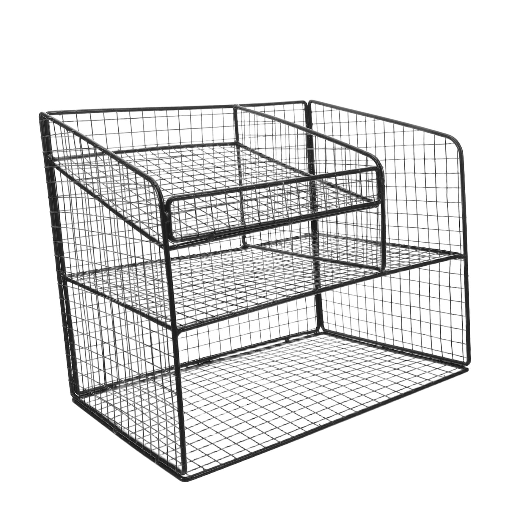 ULTECHNOVO Rack de stockage téléphonique plateau de document Organisateur de bureau bac à lettre phone stand for desk porte-documents de bureau organisateur de fichiers Black