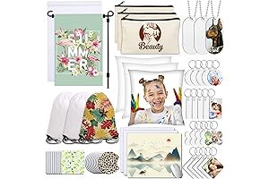 MAPVOLU 77PCS Sublimation Blanks Products Christmas Ornaments Crafts Sublimation Starter Kit