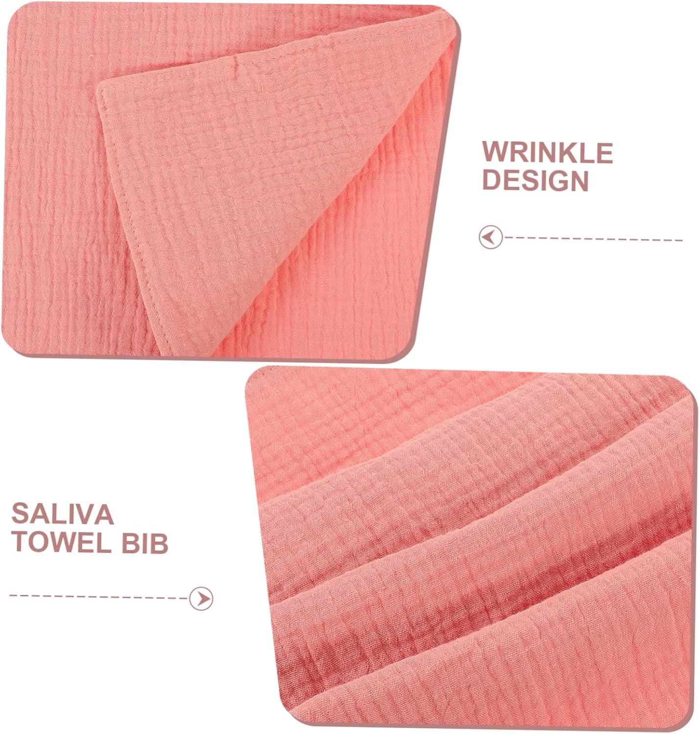 2pcs Cotton Burp Cloths Absorbent Skin-Friendly Breathable for Newborn Care Lightweight Portable Burping Rags Gentle Skin for Travel and Daily Use