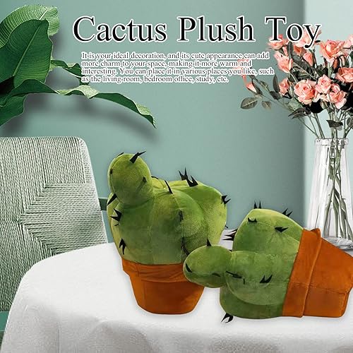 Miniatura 2 de Peluche de cactus de 11.8 pulgadas, juguete de peluche para niños, decoración de almohada de maceta de abrazo