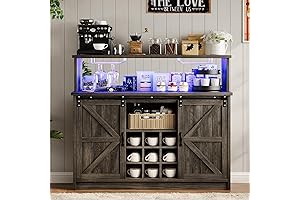 4ever2buy Farmhouse Coffee and Wine Bar Cabinet