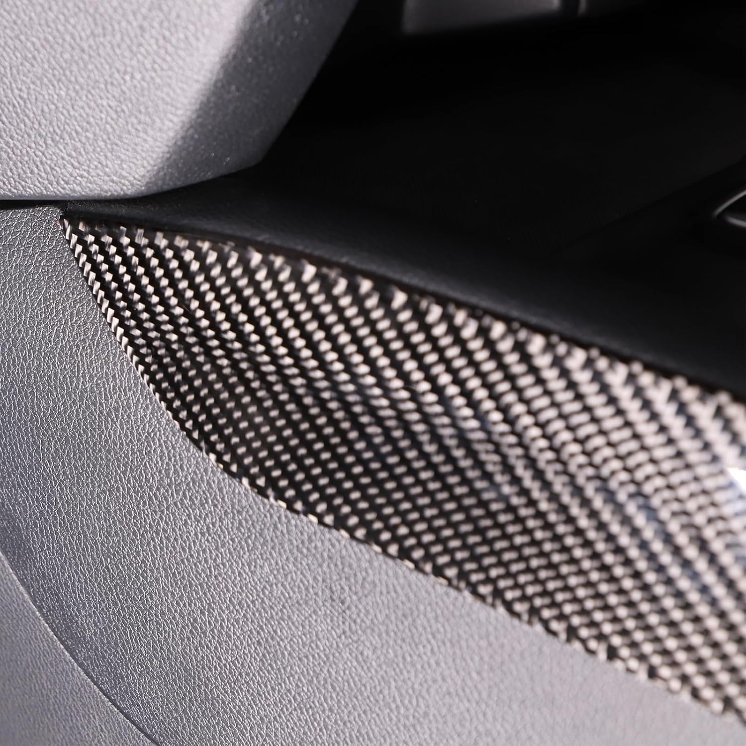 Gear Shift Panel Side Trim Cover Compatible with Honda Pilot 2016-2022/ Ridgeline 2020-2023/ Passport 2019-2023 Carbon Fiber Gear Shift Box Cup Holder Panel Trim Sticker (Panel Cover, Black)