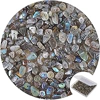 Vista 32 de 456 cuentas de piedra natural con chip natural, piedras preciosas multicolor irregulares de 0.31 a 0.315 pulgadas, piedras preciosas sueltas