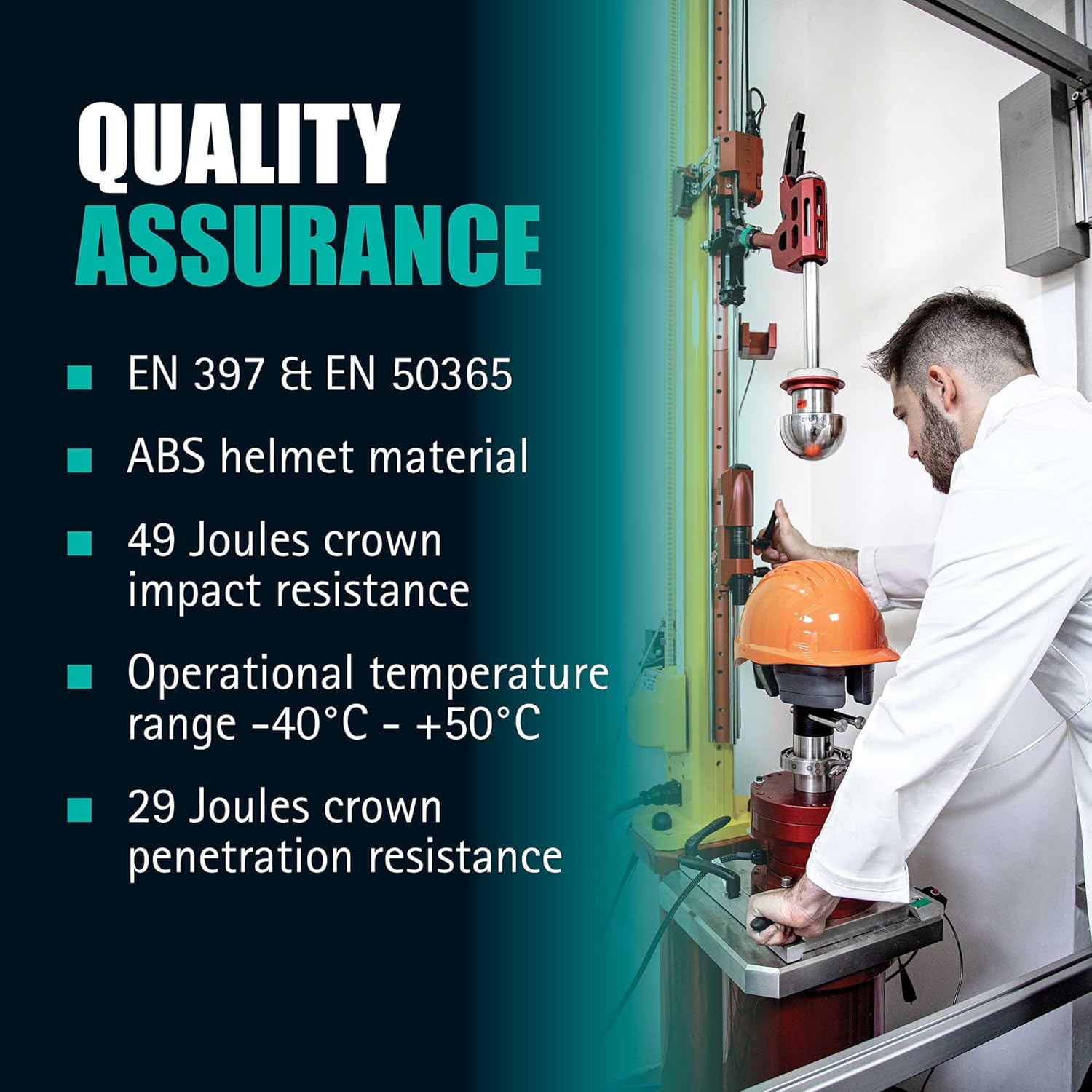 JSP EVO3 Construction Helmet – White and Wheel Fastener