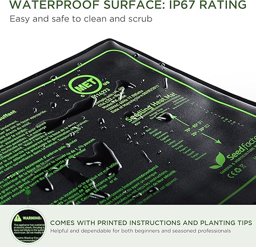 Miniatura 5 de Seedfactor Juego combinado de tapete térmico de plántulas y termostato digital con certificación MET de 10 x 20 pulgadas