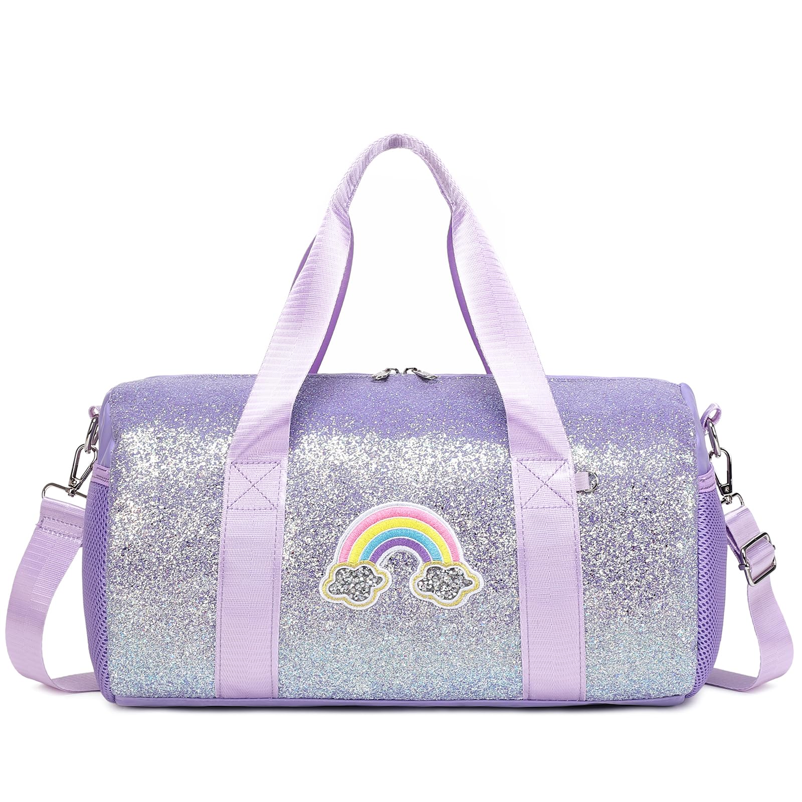 Borsa da Ballo Glitterata Bambina Ragazza Borse Danza Bambini Borsa da Ginnastica Borsoni Sportiva Borse da Viaggio per Bambina Tote da Palestra