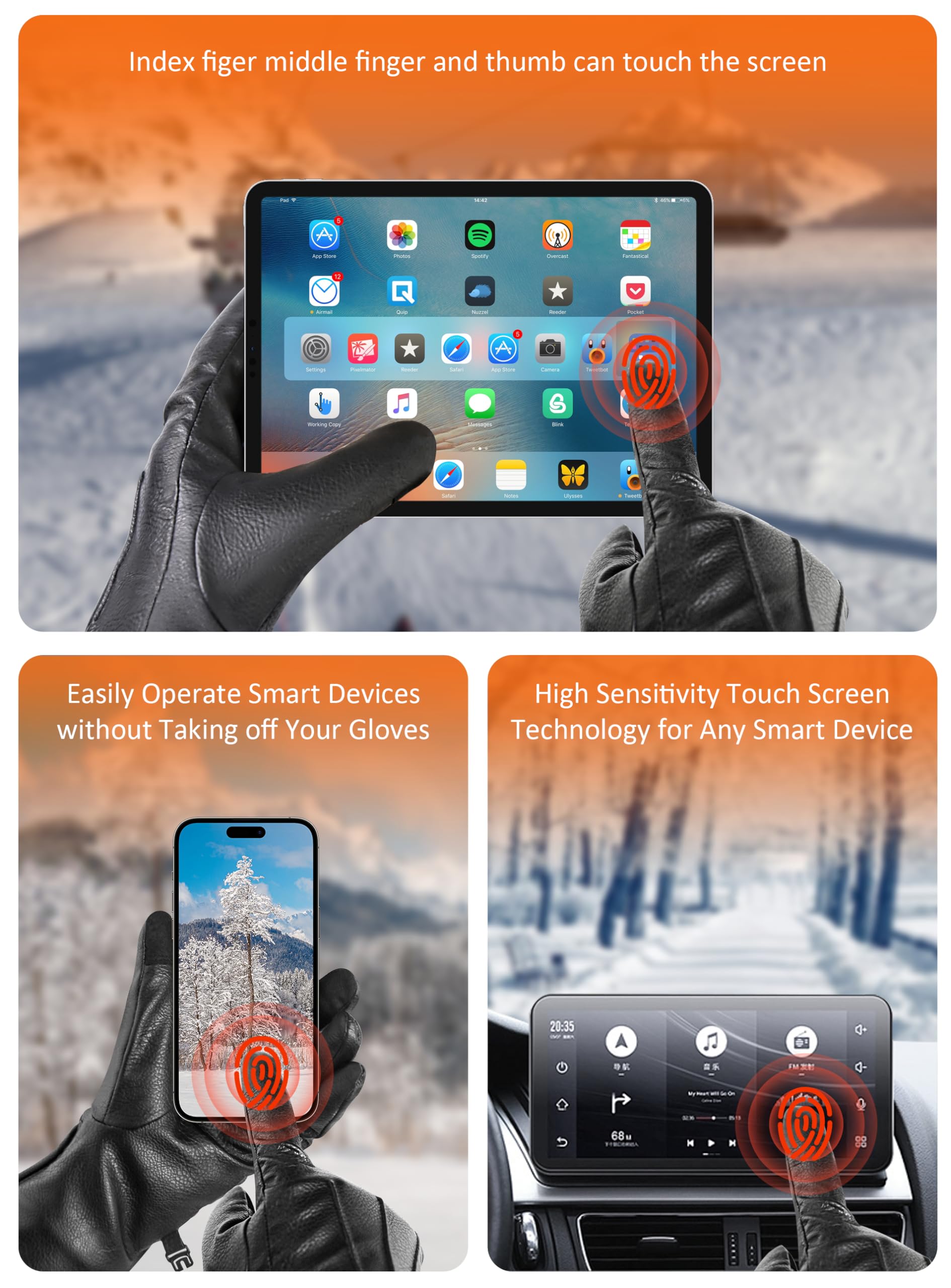 Upgraded Heated Gloves for Women Men, Rechargeable Electric Battery Heated Gloves Liners,Touchscreen Thin Waterproof Warm Gloves for Work Camping Hiking Riding Ski, Heated Gloves Rechargeable