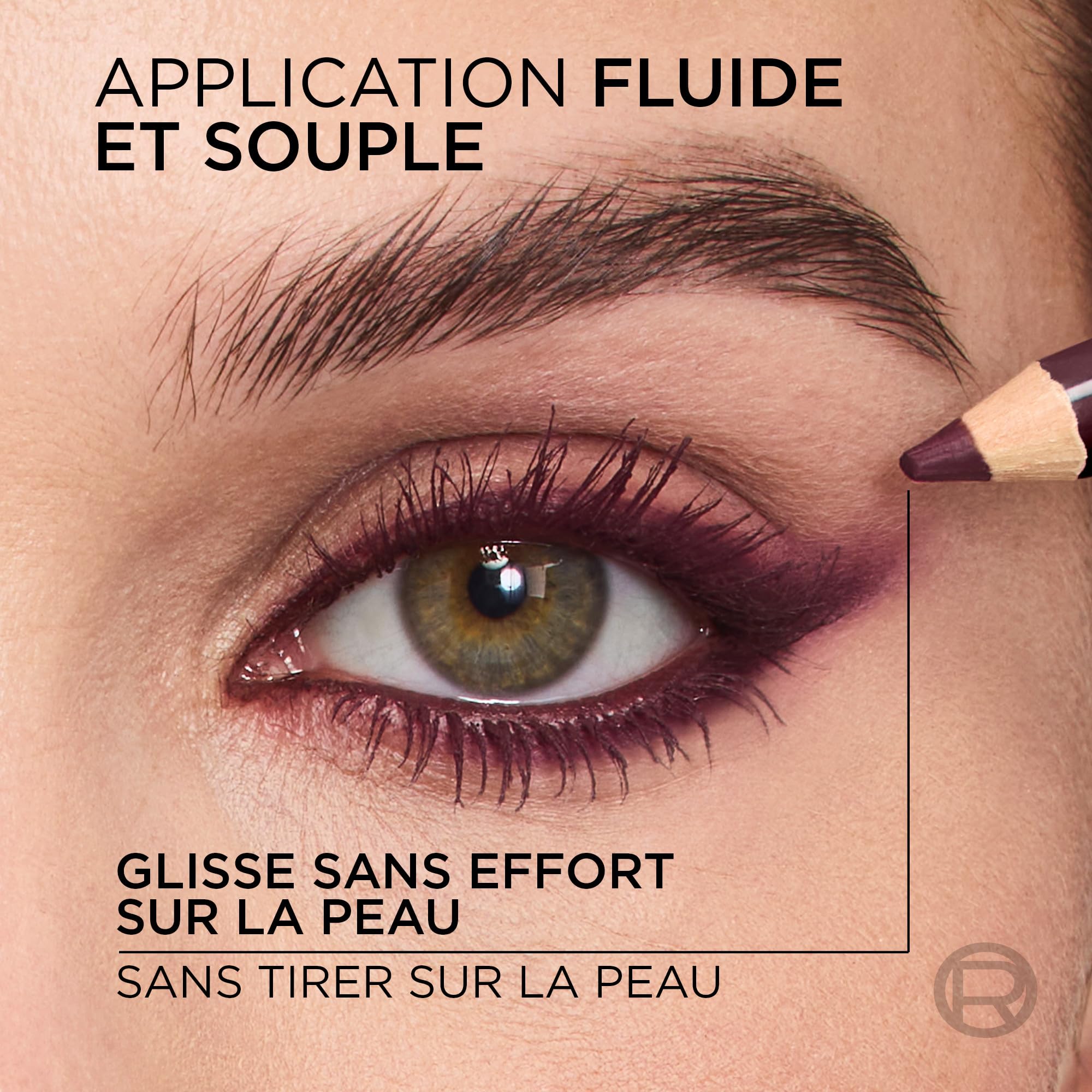 L'Oréal Paris Haute Couleur Crayon Khol Eyeliner Bordeaux Cashmere, intensywny kolor i definicja, kremowa konsystencja z masłem shea