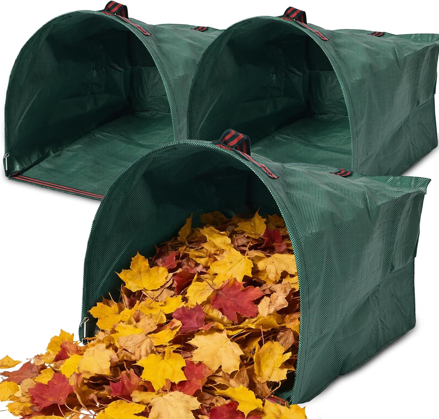 yard waste bags, 1pc 52-gallon and 2pc 79-gallon, suitable for grass clippings, fallen leaves, tree trimming, yard debris, grass clippings, and foldable trash can