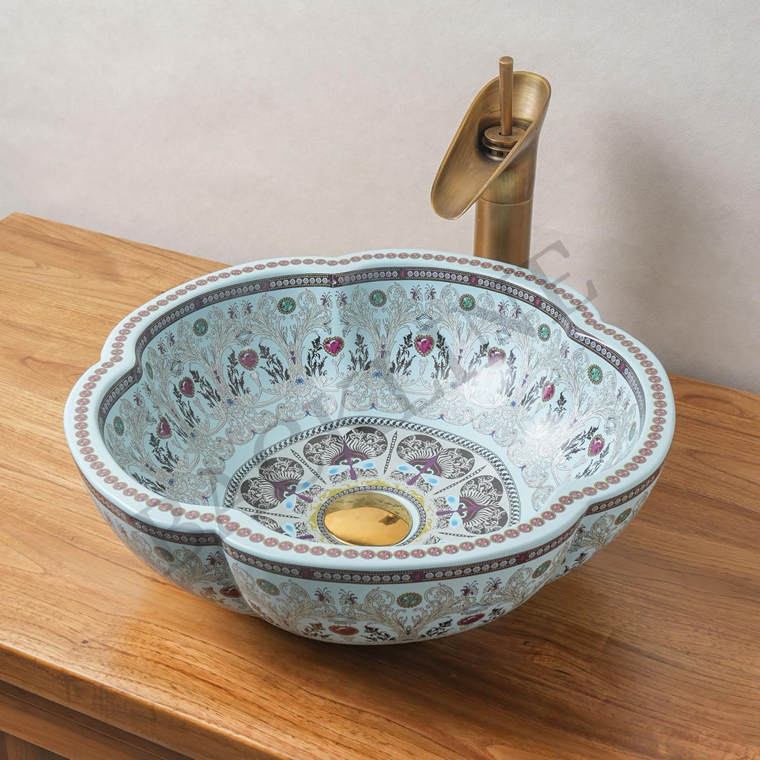 Moroccan Ceramic Wash Basin - Table Top Design -4 Moroccan Ceramic Wash Basin - Table Top Design -4