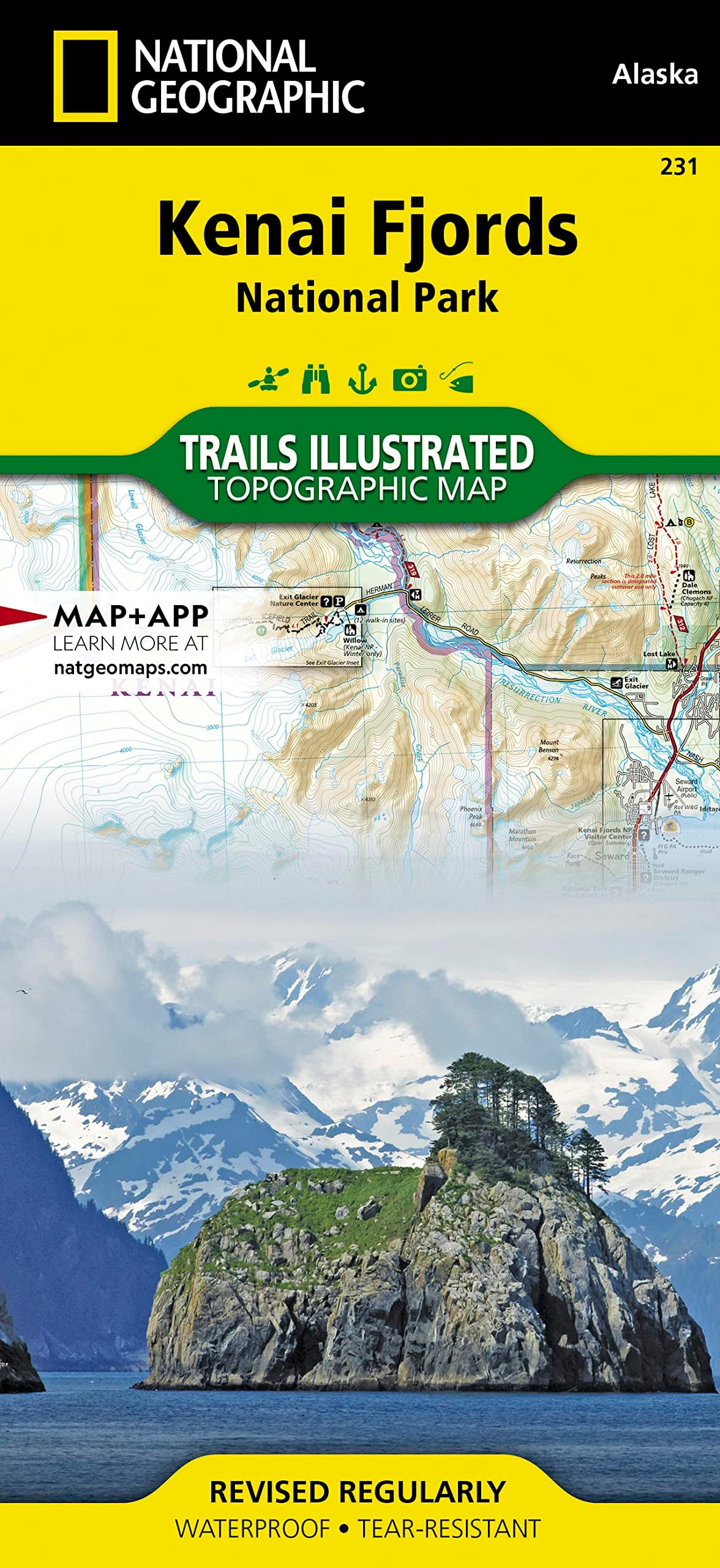 Kenai Fjords National Park Map (National Geographic Trails Illustrated Map, 231)
