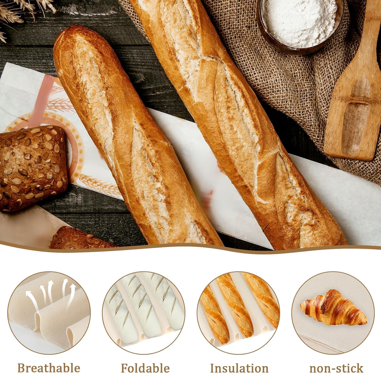 Linnen Baguette Gisting Doek Milieuvriendelijke De... – Grandado