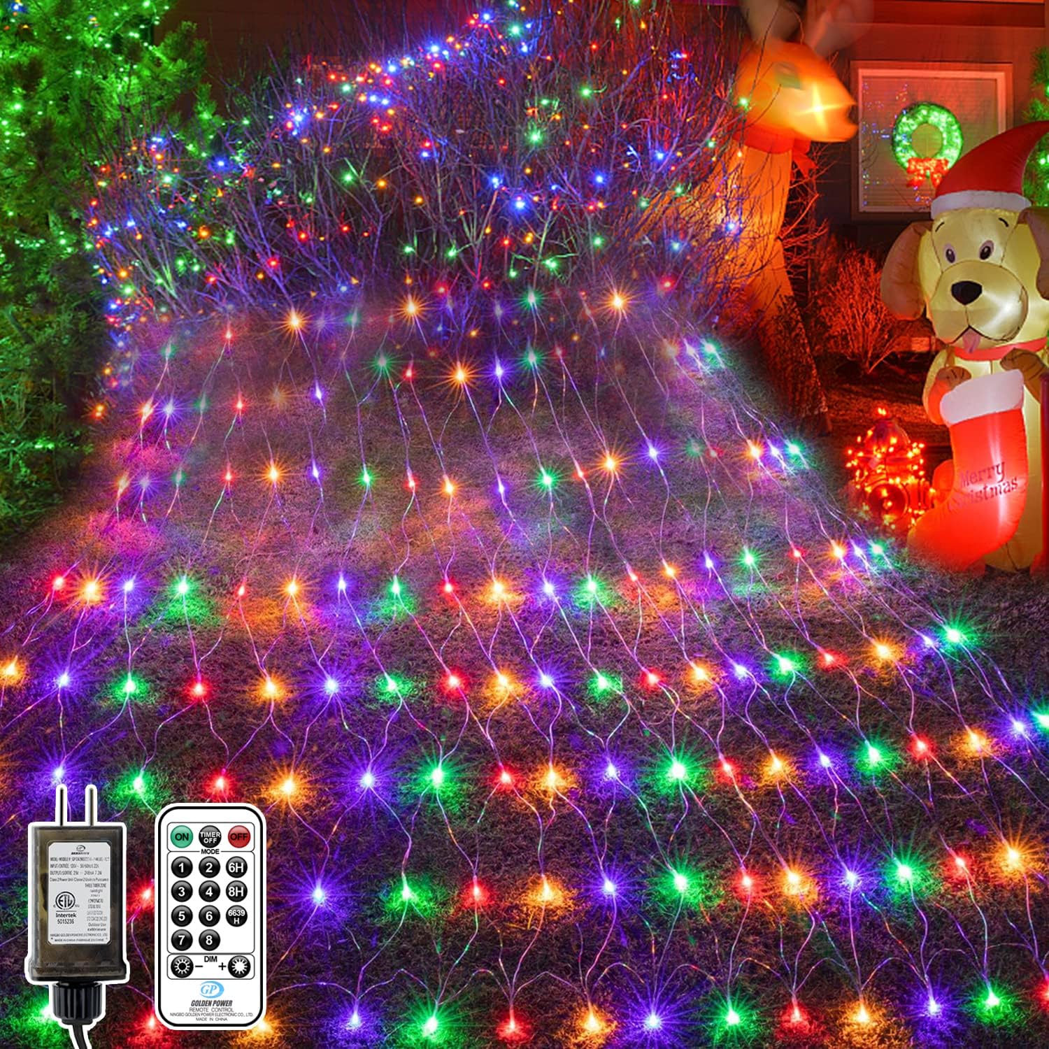 Christmas Net Lights Outdoor Decorations, 360LED 13FT x 6