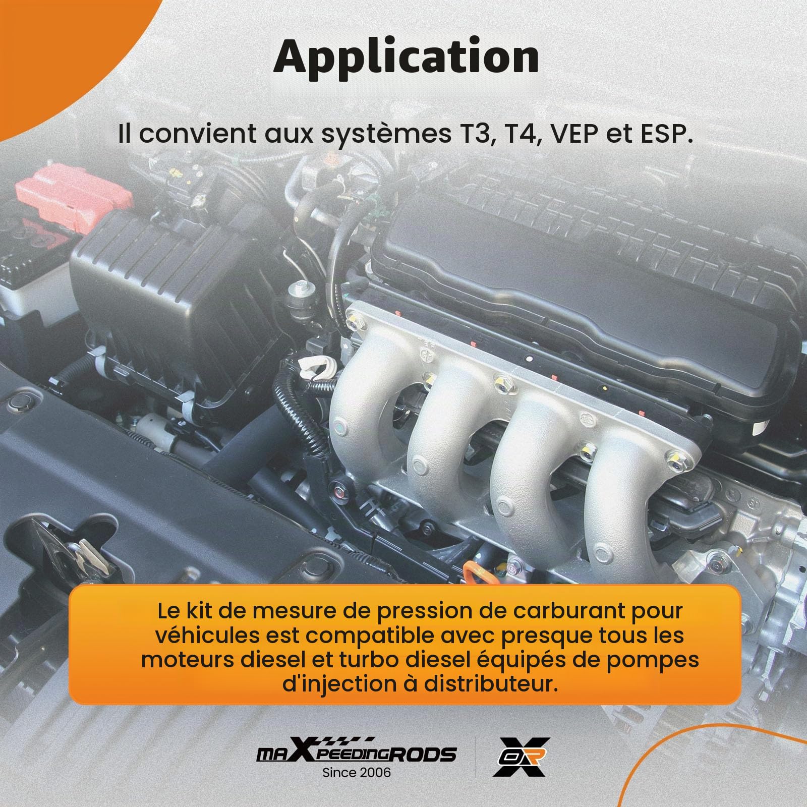 maXpeedingrods Ensemble d'outils de réglage de pompe d'injection de 7pièces | minuterie de mesure, synchronisation de pompe d'injection, adaptateur de régulateur statique pour moteurs turbodiesel