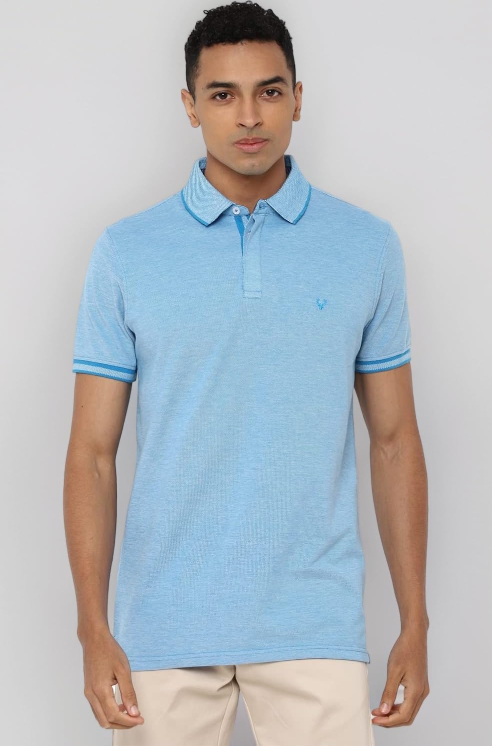 Menโs Pastel Shade Polo TโShirt | Birdโs Eye Knit Texture | Soft CottonโBlend | Regular Fit | Half Sleeves | Casual Everyday Wear