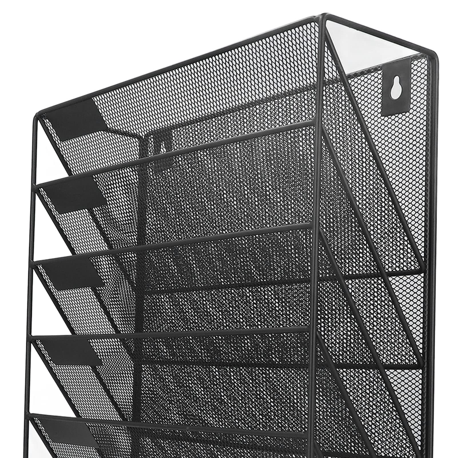 Portadocumenti da Scrivania,Espositore Orizzontale A4 5 Scomparti Portadocument,Porta File da Parete Appeso Verticale per posta, portariviste, vassoi per lettere e organizer per documenti da scrivania
