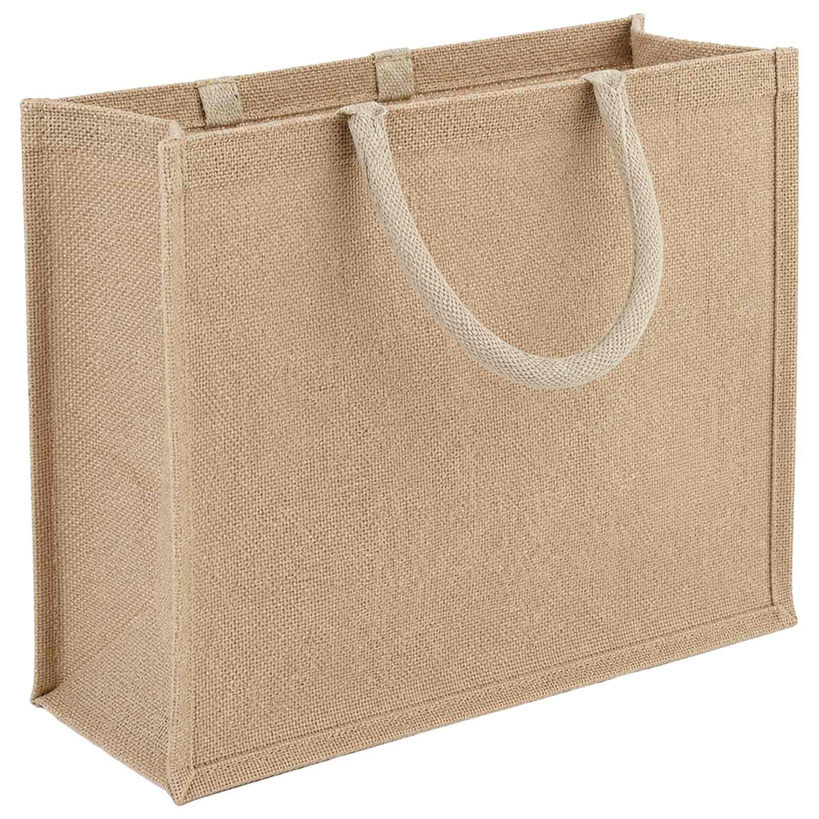 vidaXL Torby jutowe 10 szt. Naturalne 42 x 33 x 19 cm 100% juta Tossa, ekologiczna torba na zakupy, prostokątna, mocna i wielokrotnego użytku, idealna na każdy dzień