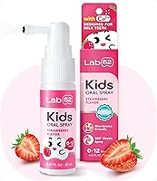 LAB52 Kids Oral Spray: Fluoride-Free Toddler Toothpaste Helper, Xylitol Strawberry Flavor for Newborns to Preschoolers Fresh Breath & Enamel Protection