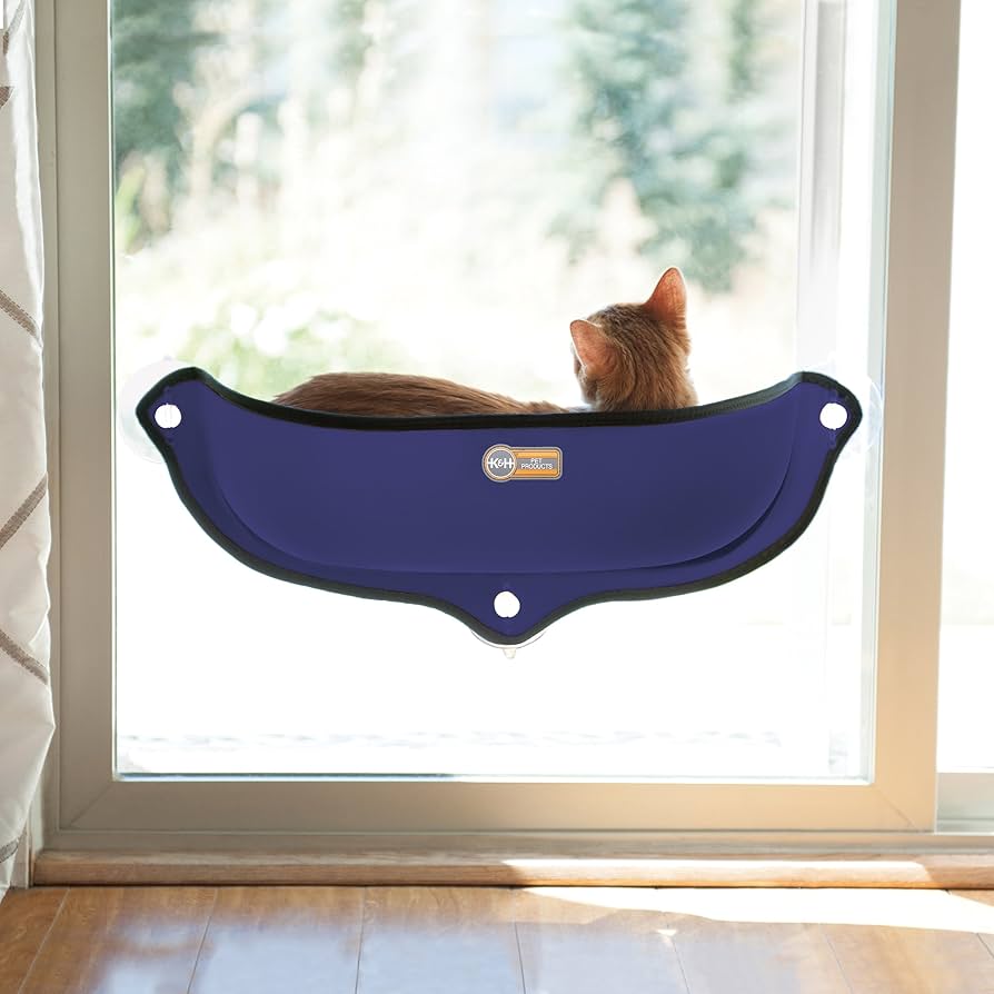 K&H EZ Mount window Bed 　デニム　猫用 窓 ベッド Amazon | K&H WINDOW BED DENIM BLUE/KHBD6098DE/ウィンドウ