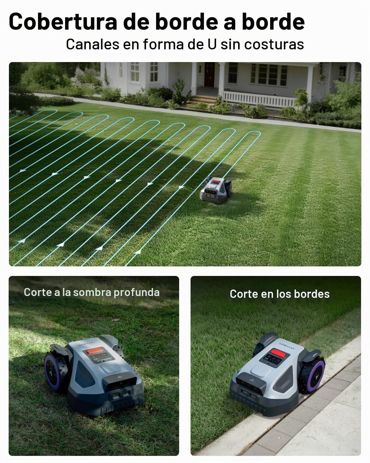 ANTHBOT Robot cortacésped M5 con Refugio antilluvia