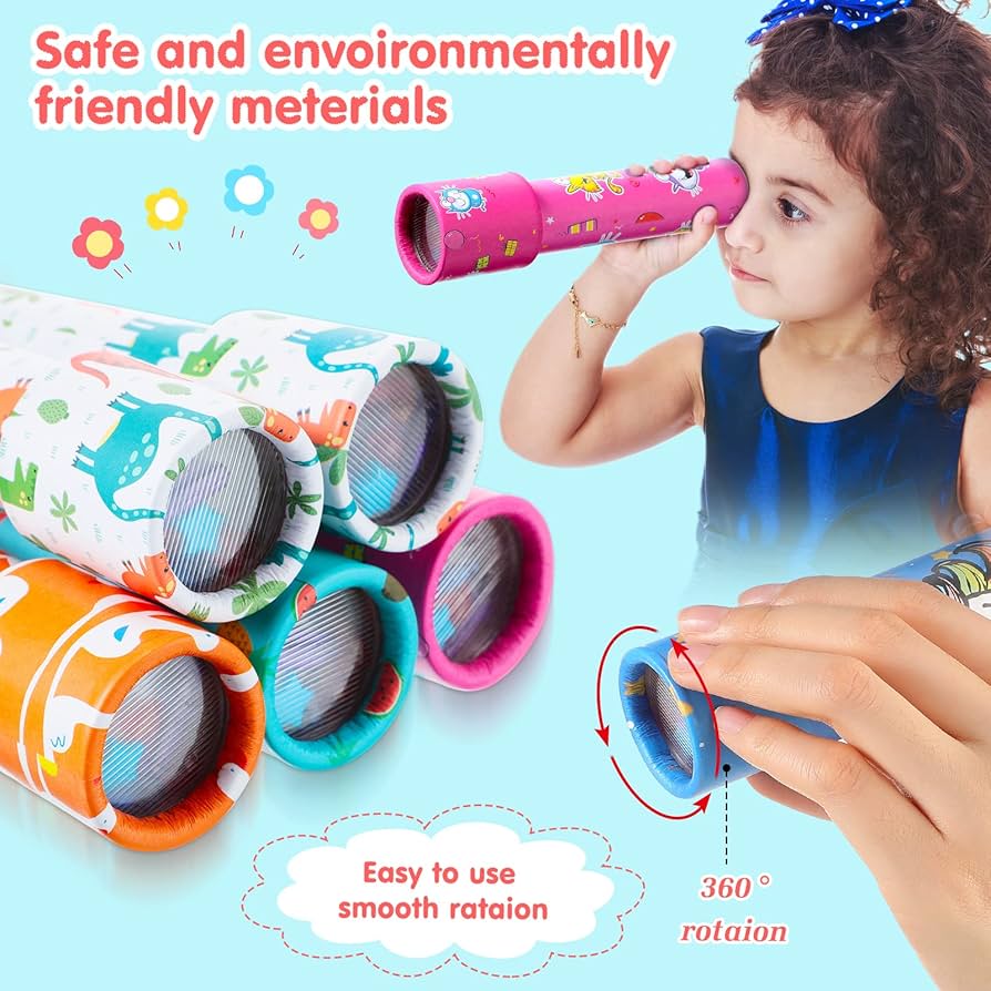 4 Pcs Variety Kaleidoscope Toys DIY Materials Childrens Educational Tool Tools Kits Kaleidoscopes For Kids