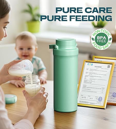 Miniatura 5 de Enfriador portátil de leche materna de 22 onzas para viajes, mantiene la leche fresca durante 24 horas, enfriador de leche materna de gran capacidad