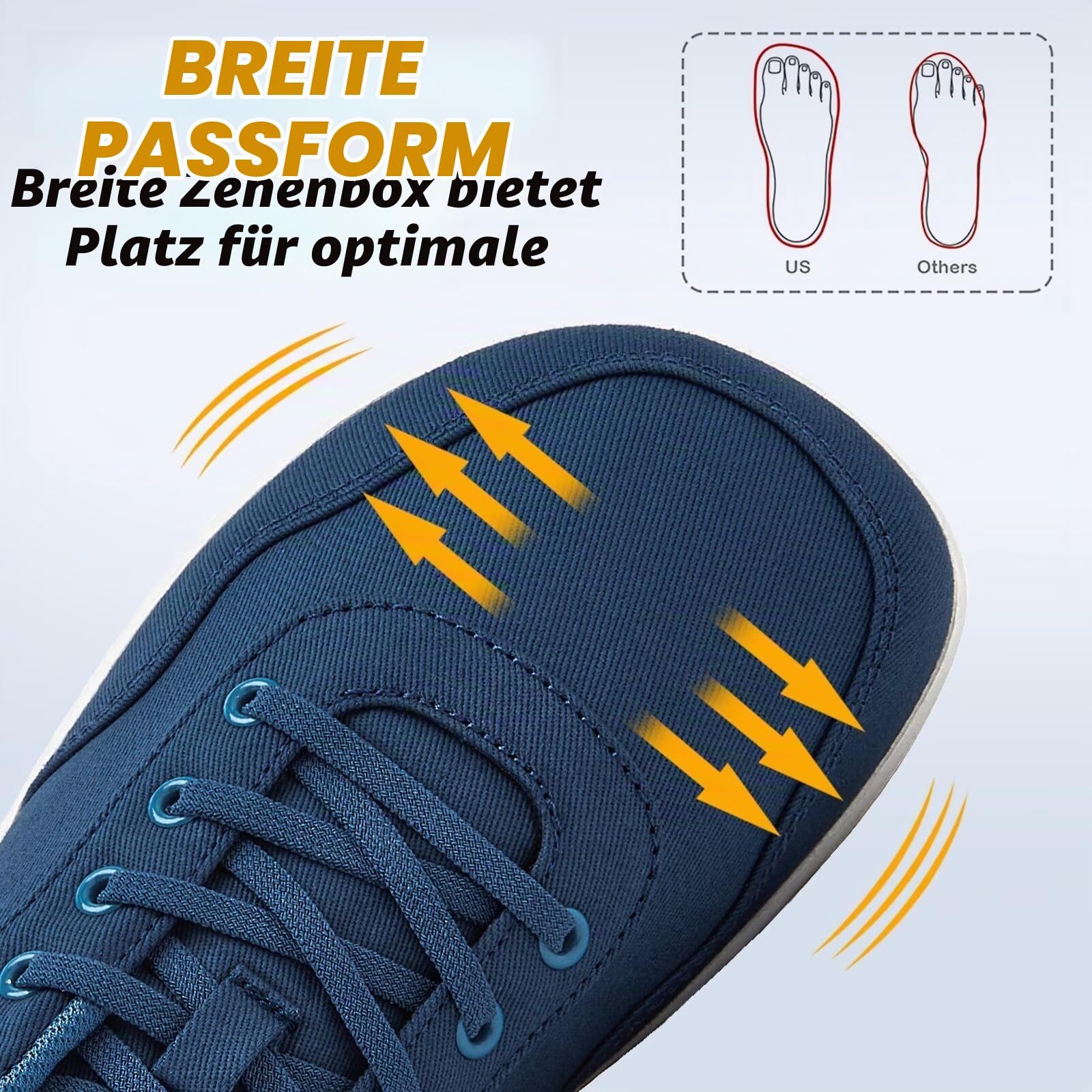 HOBIBEAR Unisex Barfußschuhe, Breite Zehenbox, Hands-Free Slip-On-Schuhe