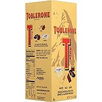Vista 7 de TOBLERONE Tiny Swiss Chocolates with Honey & Almond Nougat - Paquete variado de chocolates suizos, chocolate blanco, chocolate con leche y chocolate