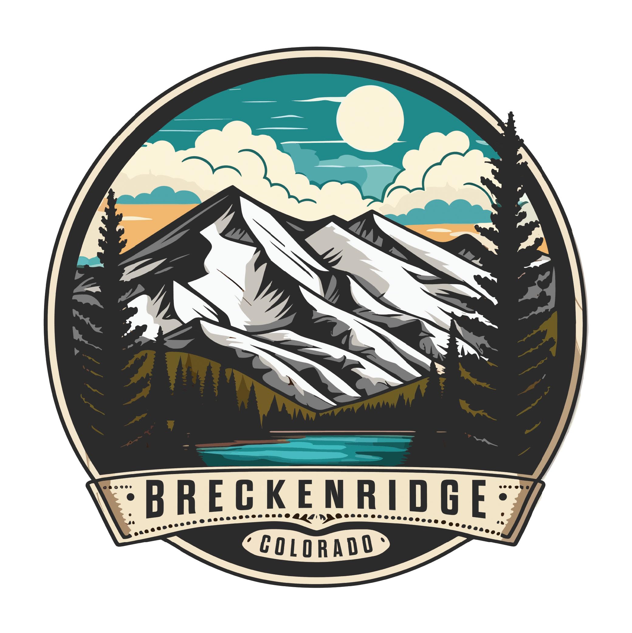 Breckenridge Colorado Design A Souvenir Decorative Flat Magnet 2-Inch
