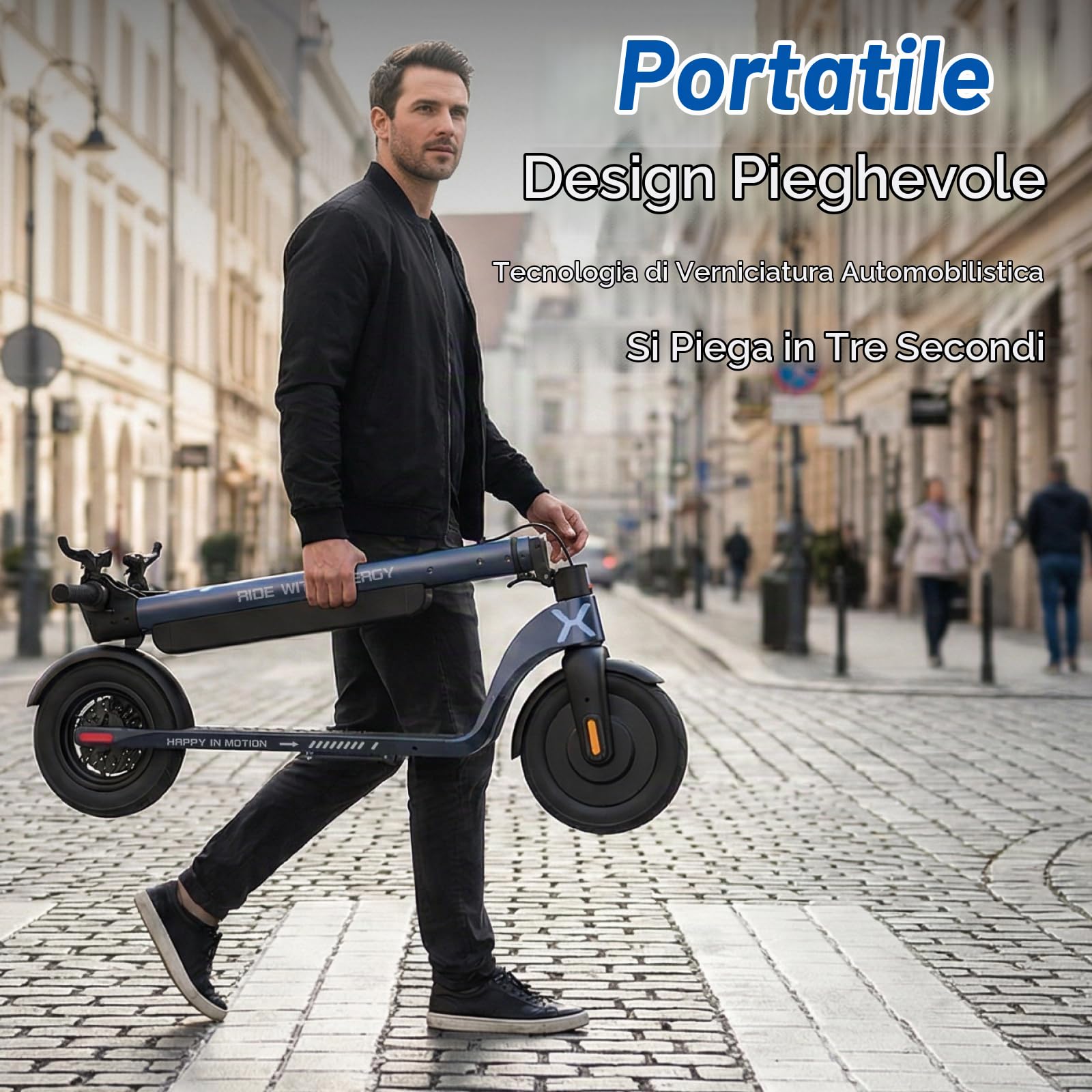 HX X8 Monopattino Elettrico Adulto con 10/13Ah Batteria rimovibile,Motore da 350/500W,Autonomia di 40,3 Impostazioni di Velocità,Scooter Elettrico Pieghevole portatile-10" Pneumatici
