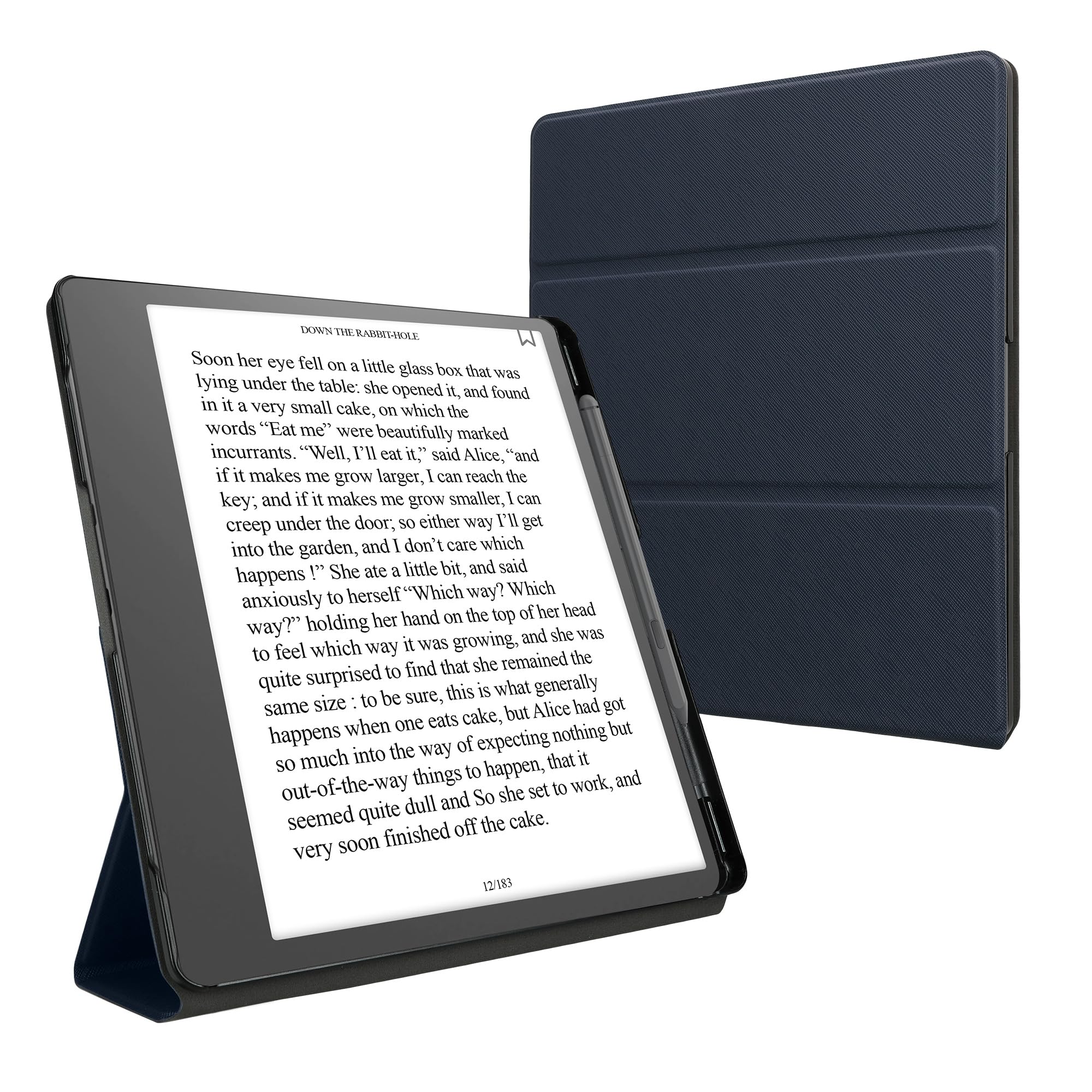 kwmobile Etui ochronne do czytnika e-booków kompatybilne z Amazon Kindle Scribe (2022/2024) - etui ze sztucznej skóry do czytnika e-booków z podwójnym stojakiem i uchwytem na długopis w kolorze