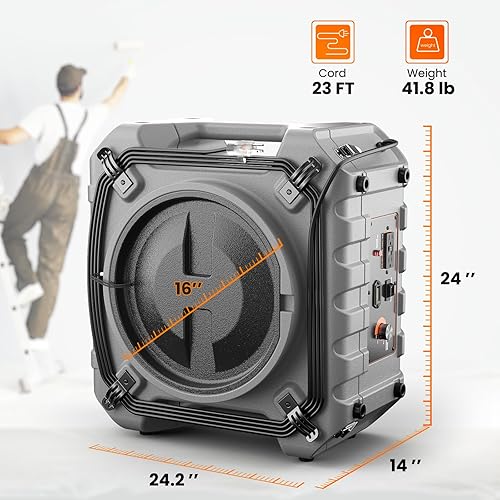 Miniatura 6 de Abestorm Limpiador de aire S1 con sistema de filtración de 3 etapas, purificador de aire industrial comercial HEPA para restauración de daños,