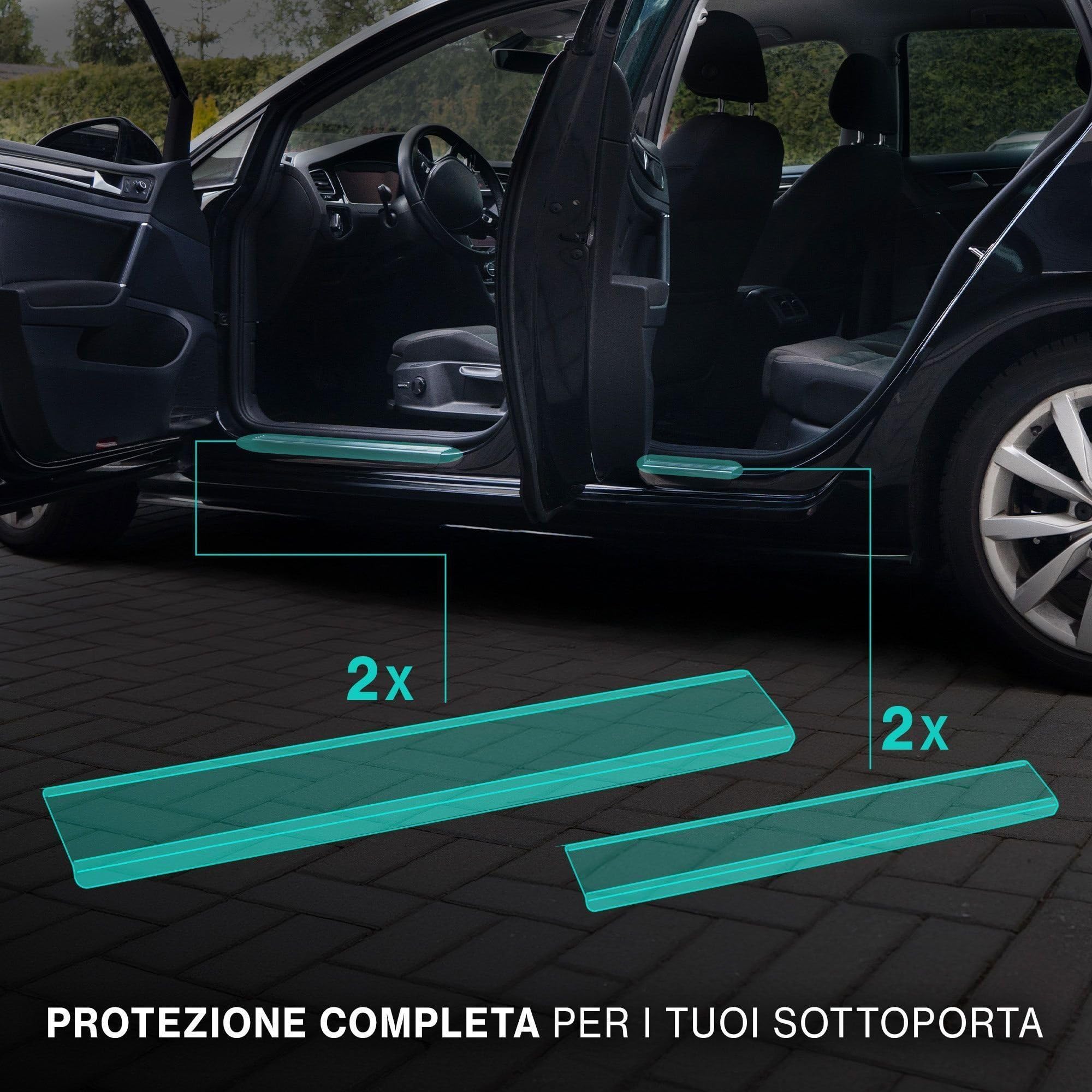 CHROMEMASTER | Battitacco in Acciaio Inox Compatibile con Mazda CX-5 II 2017-2024 | Acciaio inossidabile; Protezione Soglia Porta - Accessorio Auto Adesivo - Set da 4 pz pezzi