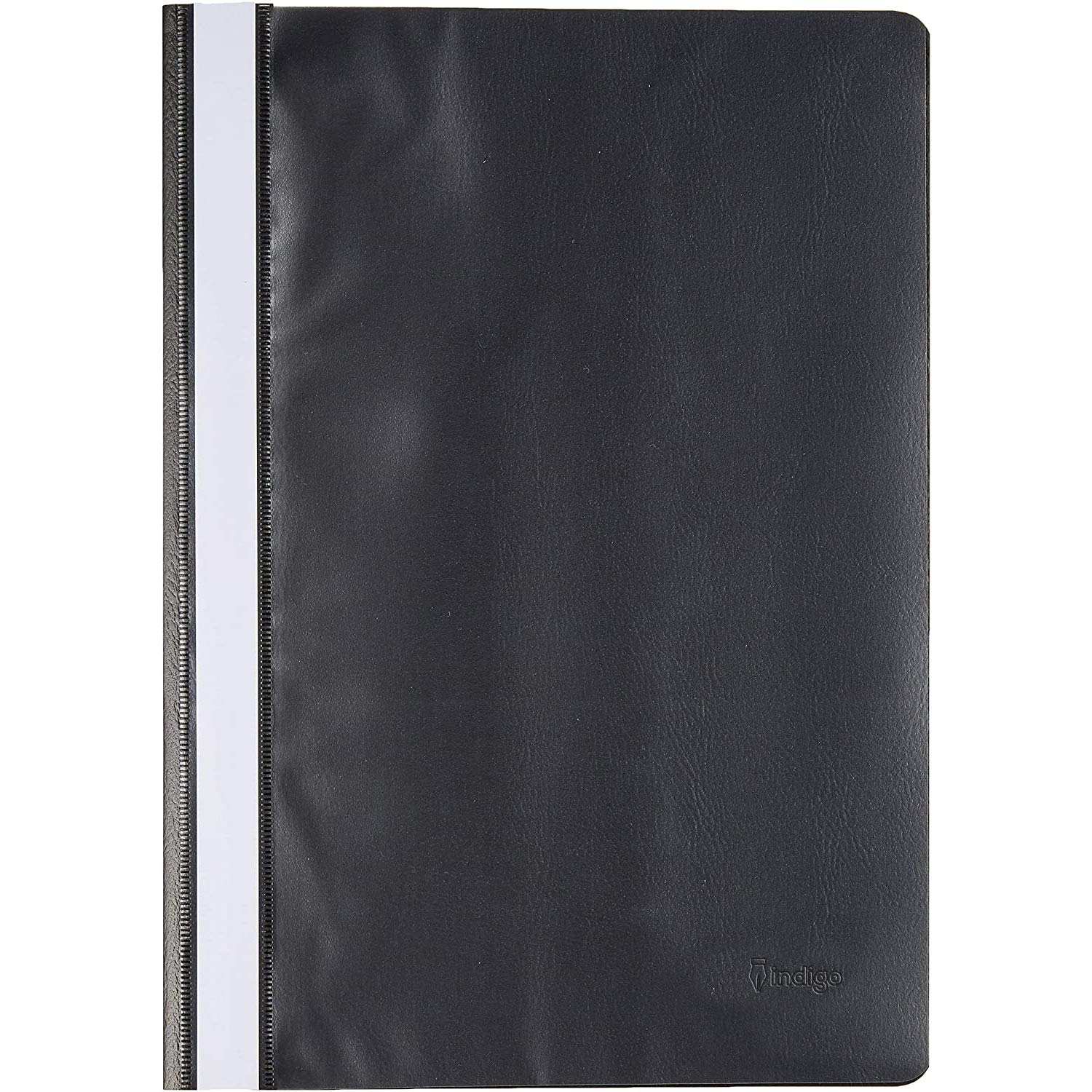 Indigo® A4 Project Folders - Black Report Files with Clear Front Cover & 2-Prong Fastener, 30-Sheet Capacity (Pack of 25) - Image 2