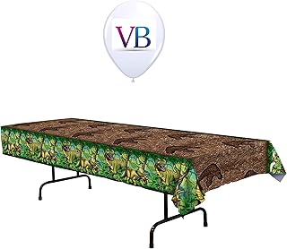 ValueBalloon Dinosaur Plastic Table Cover 54â€ X 108â€ T-Rex Birthday Party Decorations Supplies