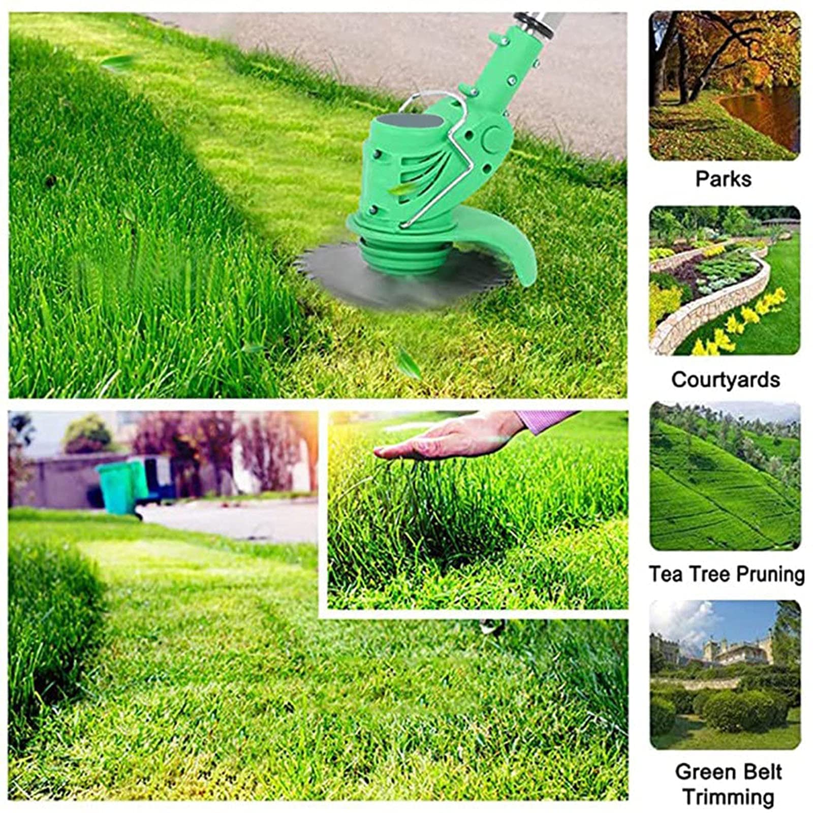Cortacésped Inalambrico,24V Cortadora De Cesped Electrico A Bateria Recargable Iones De Litio,Cortadora Jardín Portátil para Hogar Jardinería,1 Battery