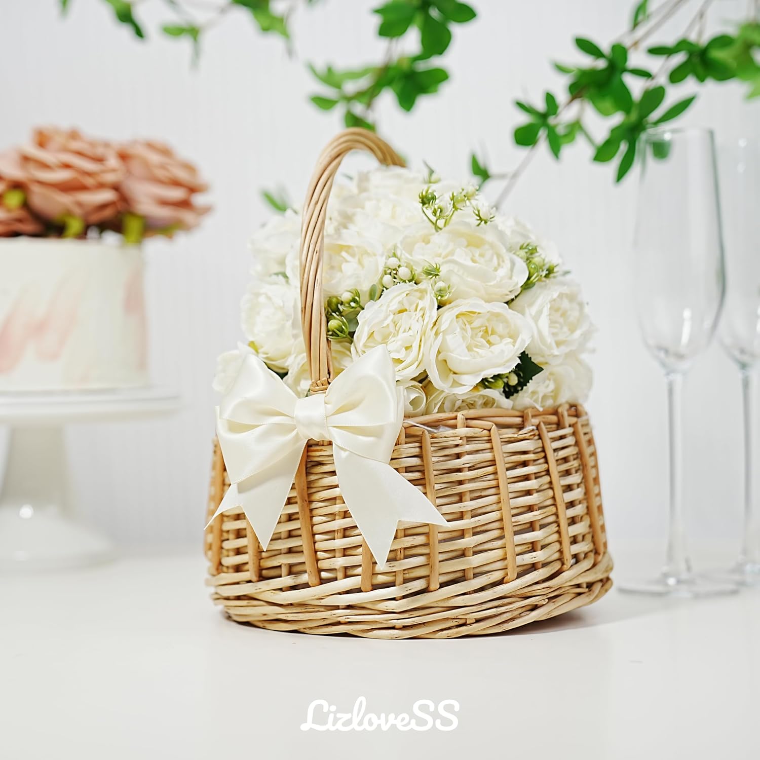 Ivory Bows with Twist Ties 3.5 Inch Pre-Tied Double Satin Ribbon Bows for Gift Wrapping, Crafts, Wedding Decor, Treat Bags, Candy Apple, Christmas, Party Favors, Baby Shower (24 Pack) - Image 6