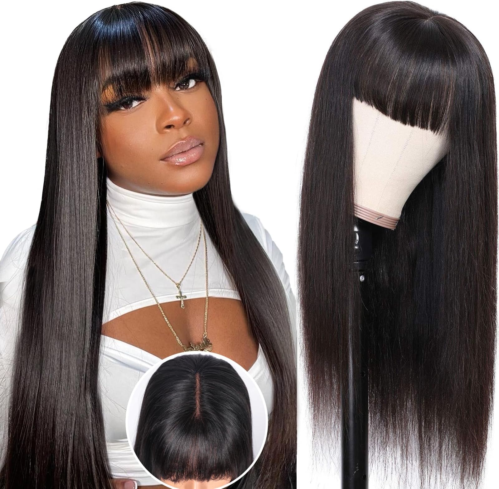 Mesmerizing Glueless Wig With Bangs Landscape Collection Mesmerizing Glueless Wig With Bangs Landscape Collection