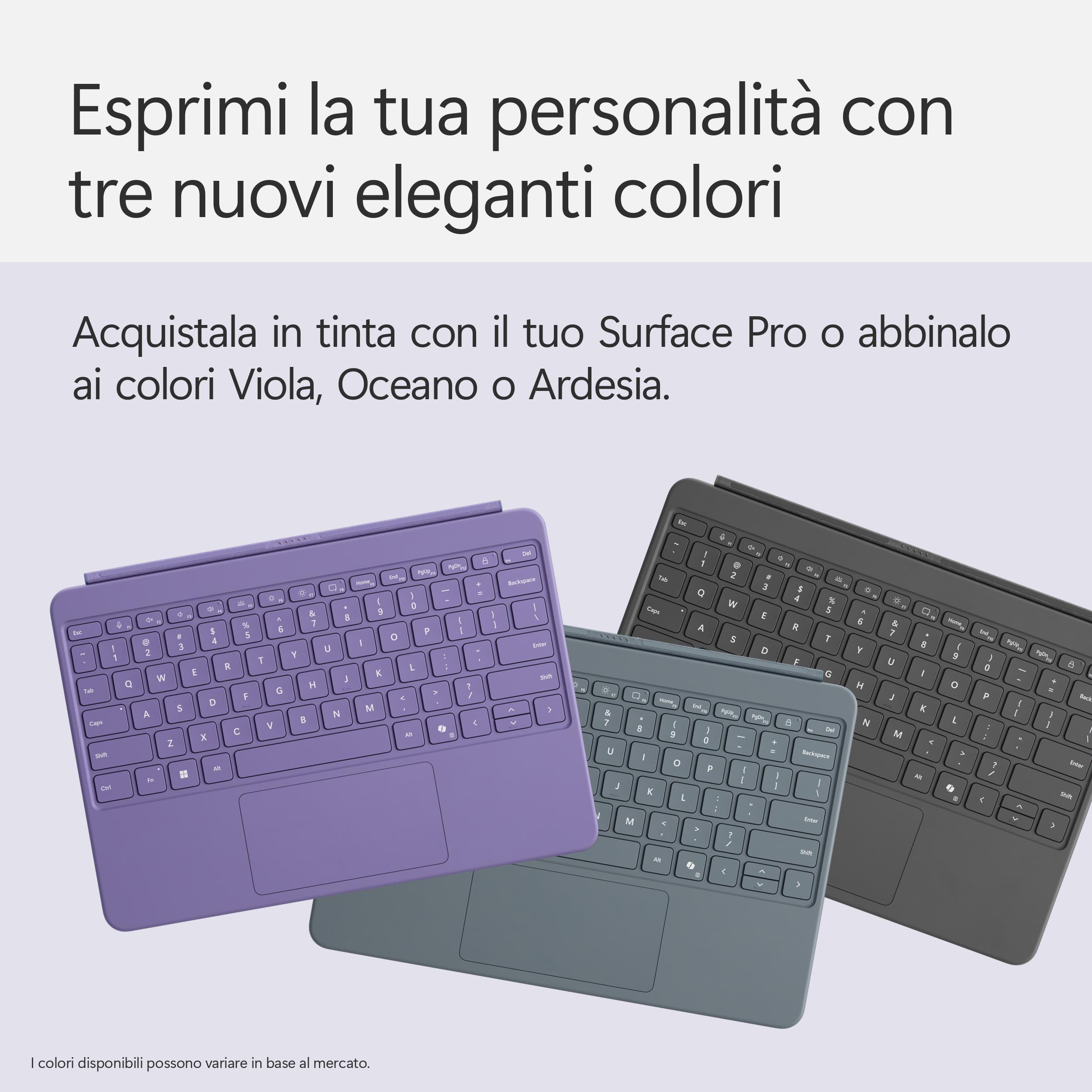 Microsoft Tastiera Surface Pro 12'' con Slim Pen | Compatibile con Surface Pro 12'' | Viola