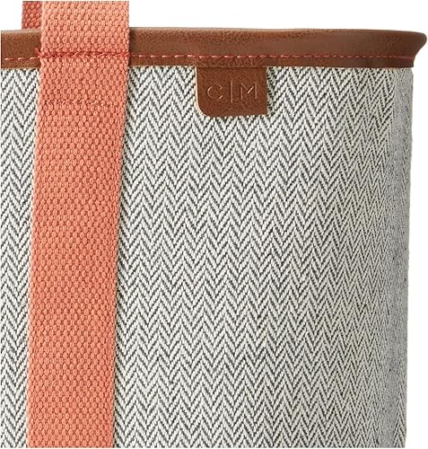 Miniatura 8 de CleverMade - Bolsa de lona y cesta plegable reutilizable, duradera y resistente, bolsa de compras de comestibles, color rosa con espiga