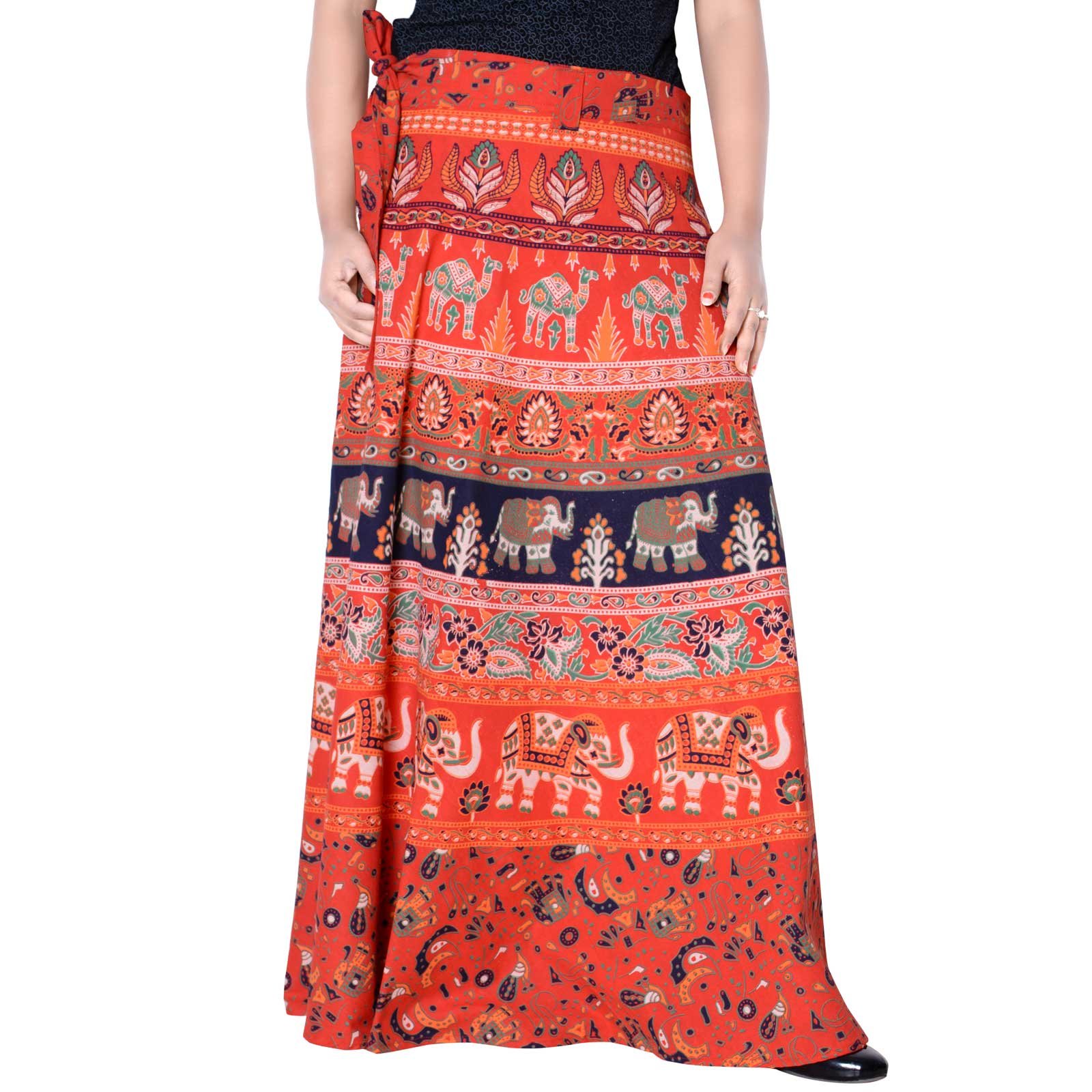 Sttoffa36 Inch Length Wrap Around Rajasthani Skirt D1